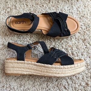 Earth Hilda Open Toe Espadrille Platform Sandals size 9